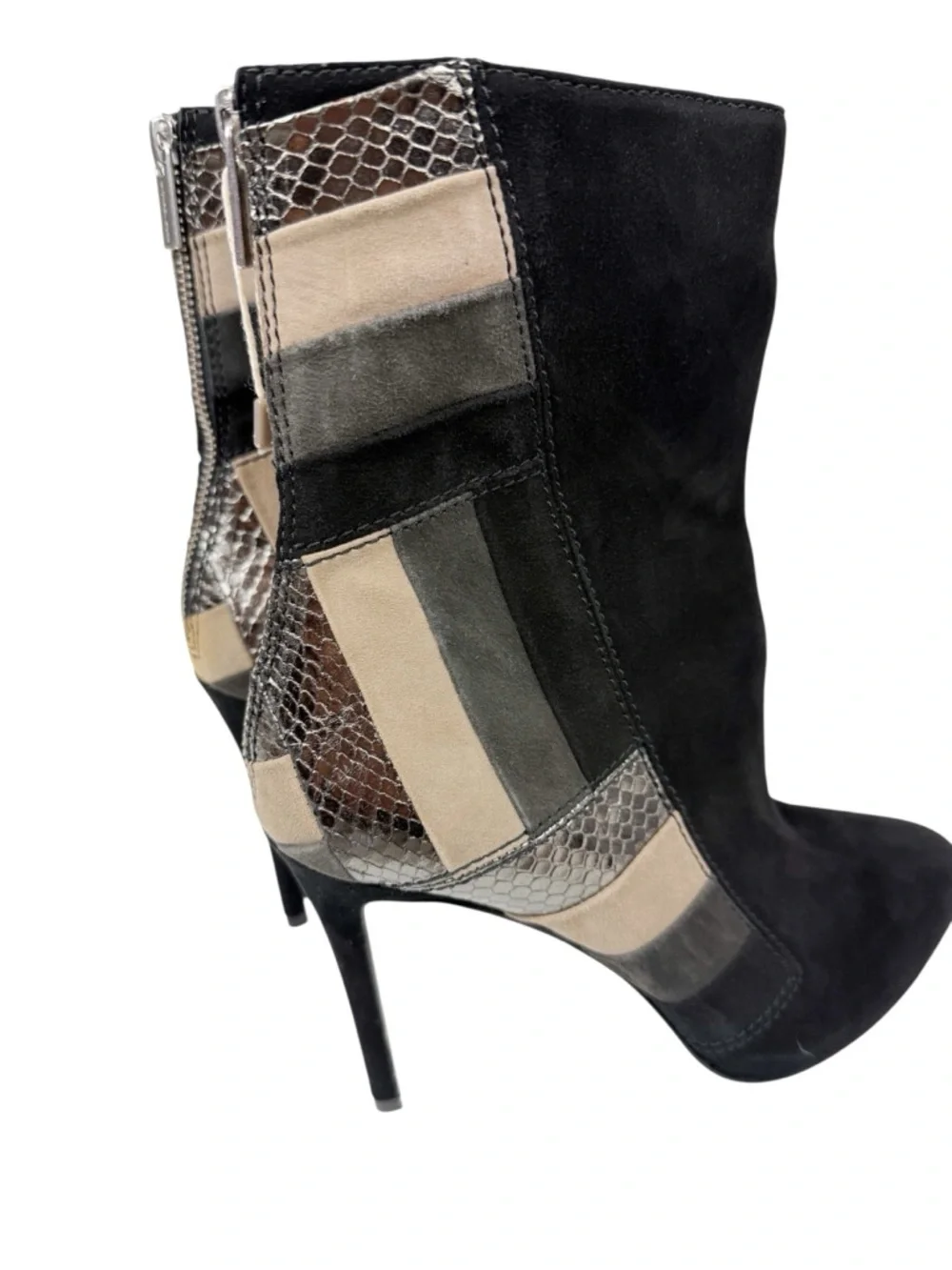 Michael Michael Kors Rosamond Suede Patchwork Stiletto Booties Boots Size 9